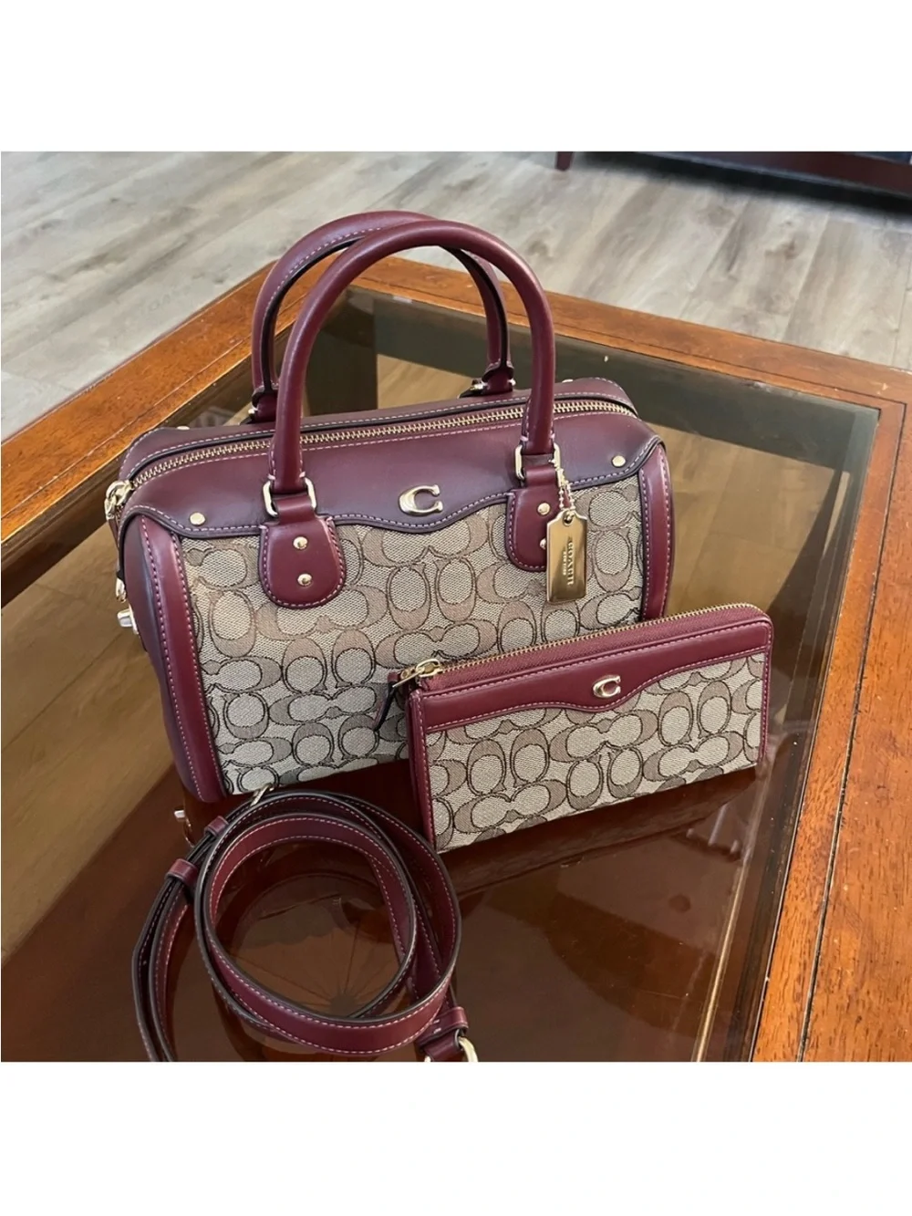 Coach Ivie Mini Bennett and Matching Wallet Limited Edition